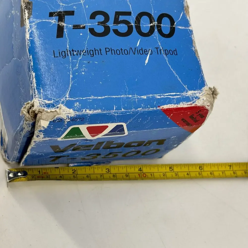 Velbon T-3500 Tripod Deluxe Lightweight Photo Video Camera Original Box